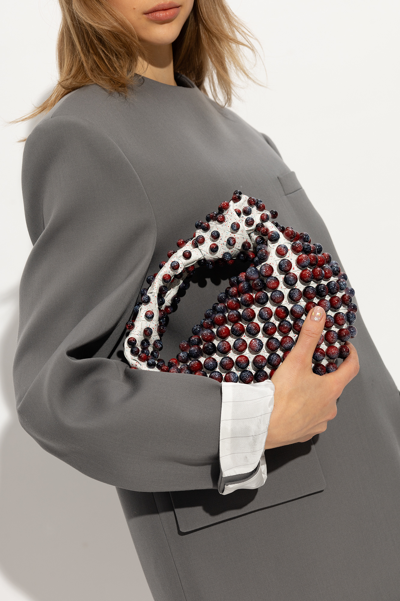 ファッション雑貨・小物その他 BOTTEGA VENETA Cuscino Tweed Bottega Veneta - Jodie Lollipop Shearling Mini Knot Bag